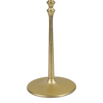 Lulu 19.5" Art Deco Classic Pedestal Round Metal Drink Table and Decorative End Table